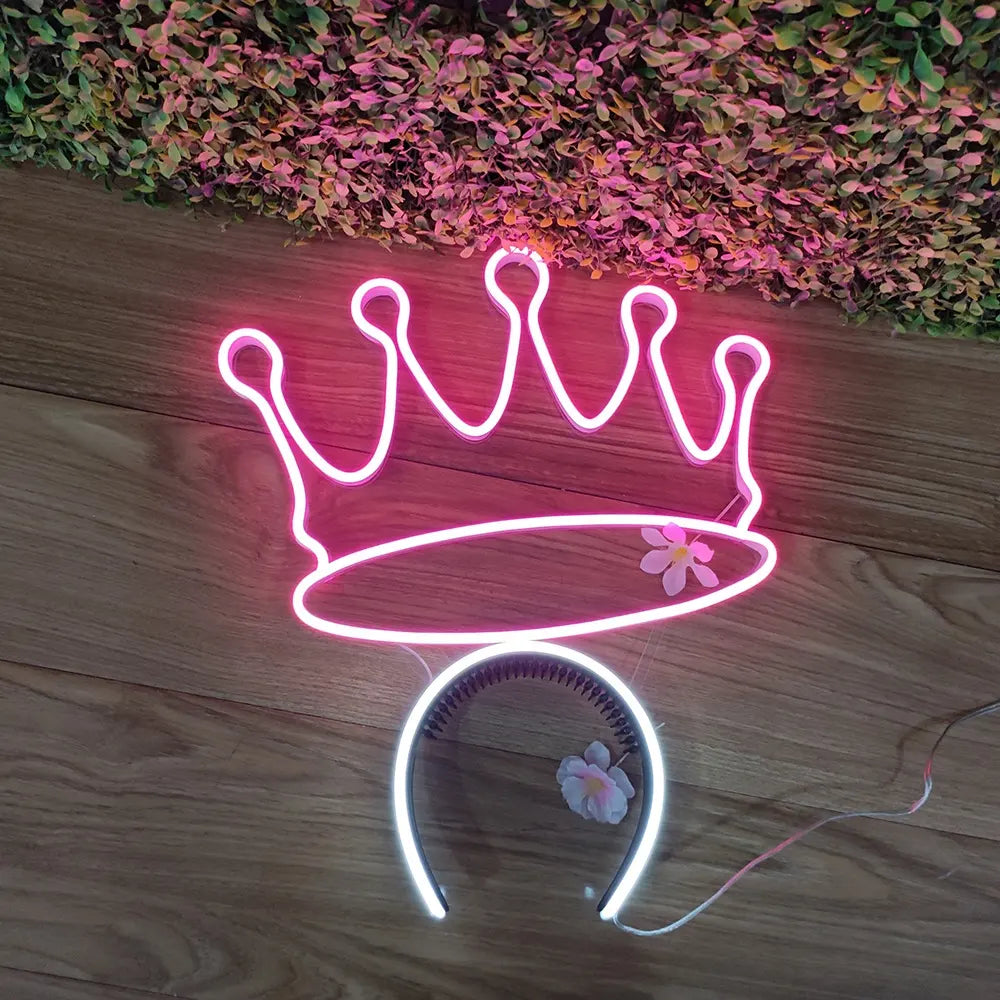 3D Crown Neon Headband