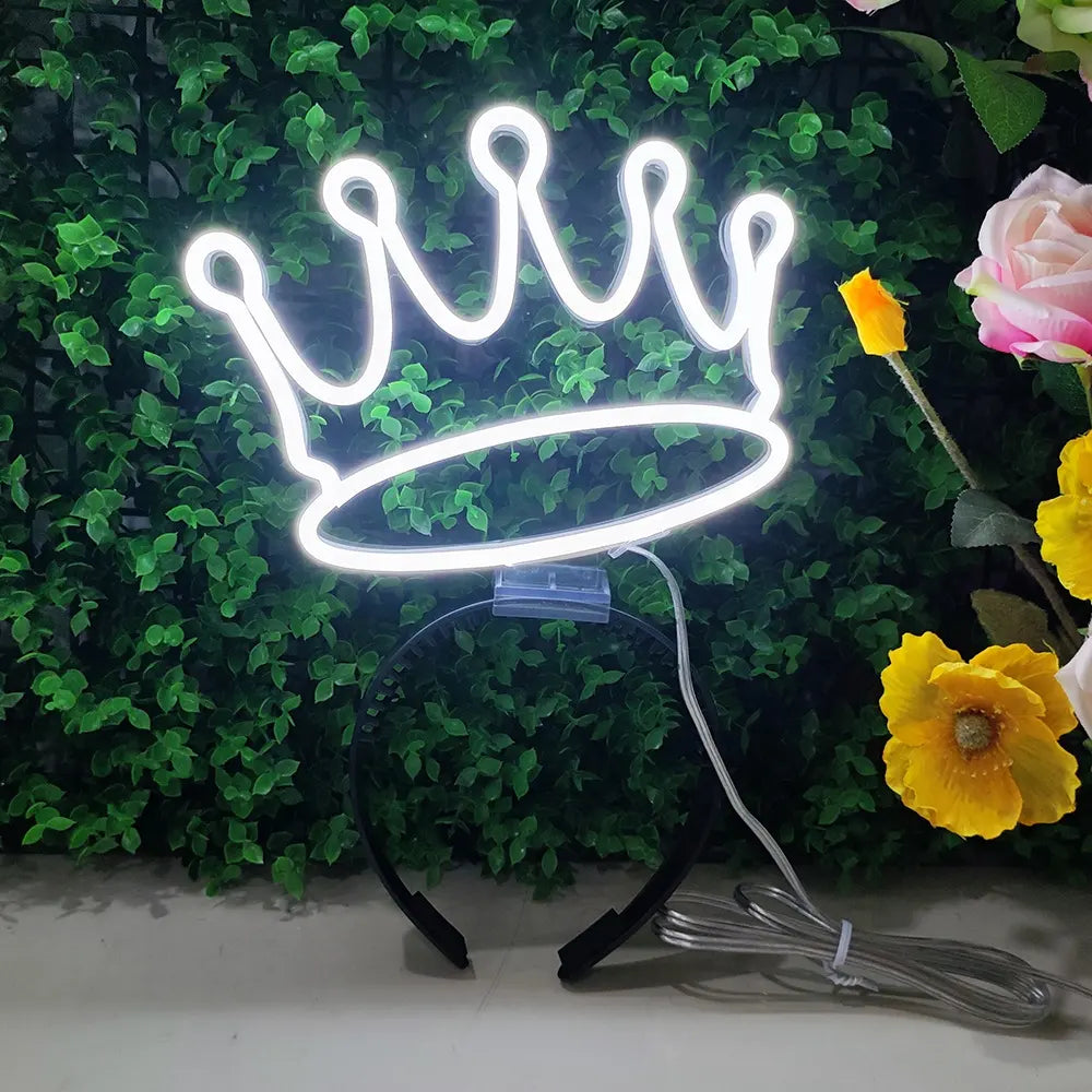 3D Crown Neon Headband