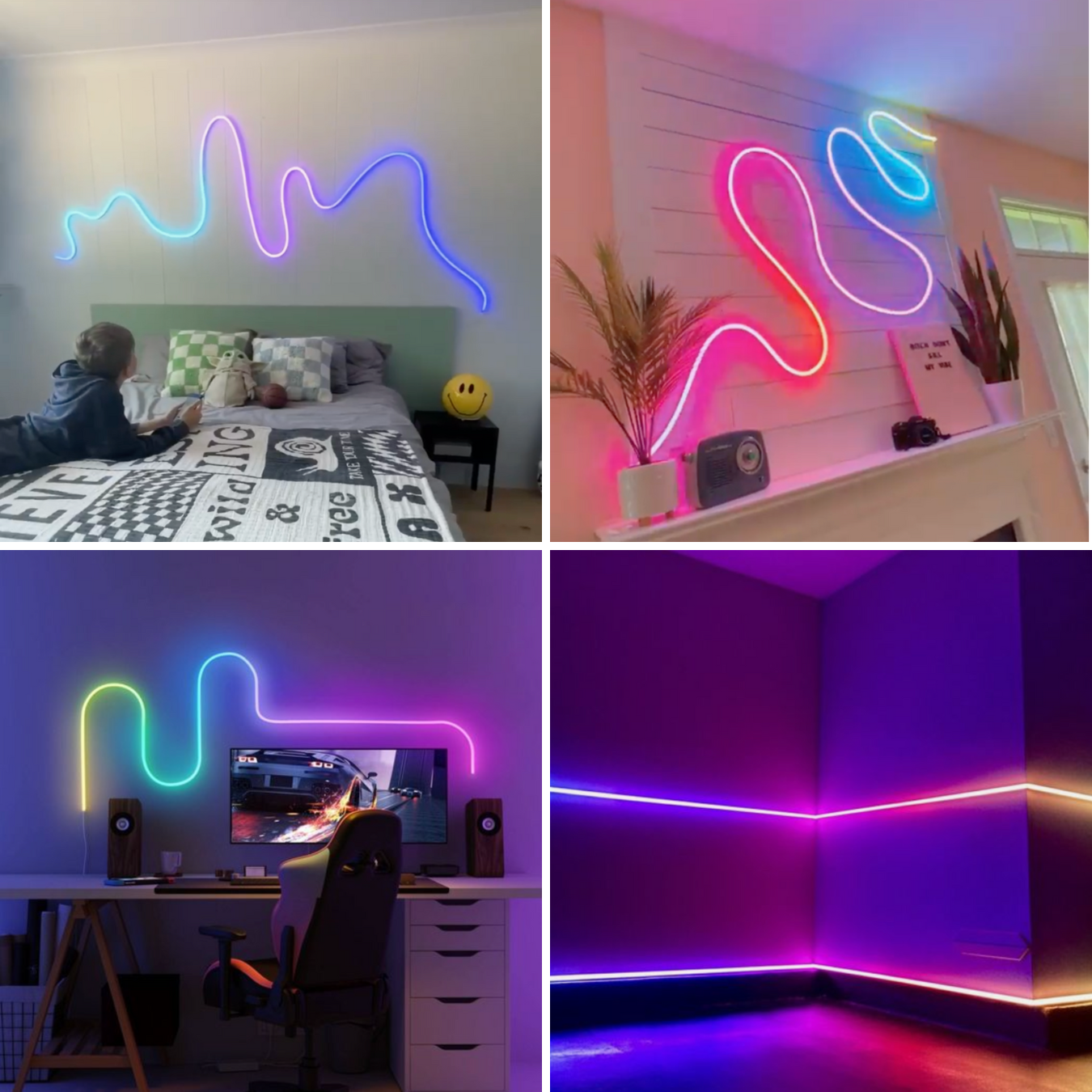 Dynamic Color-changing RGBIC Neon Strip Lights