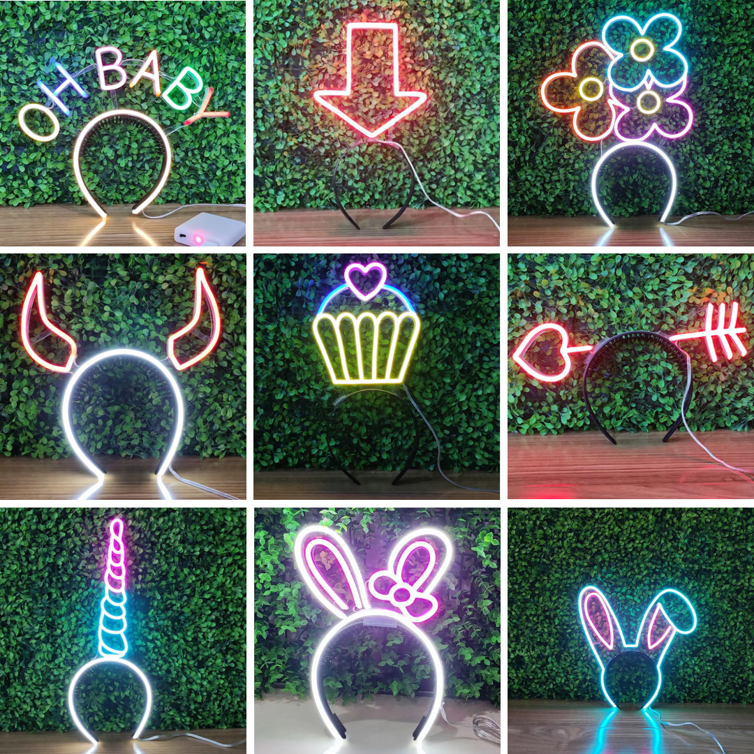 Devil Horns Neon Headband