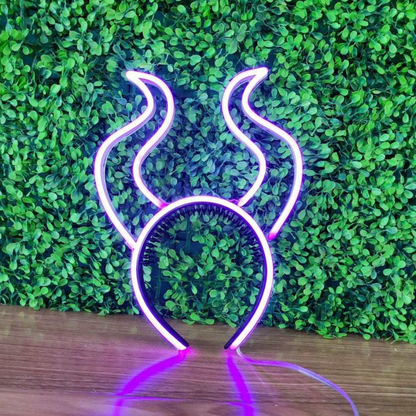 Maleficent Horns Neon Headband