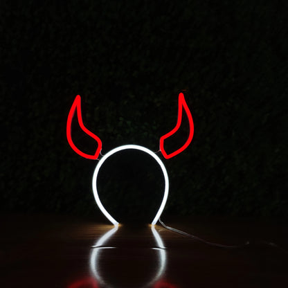 Devil Horns Neon Headband