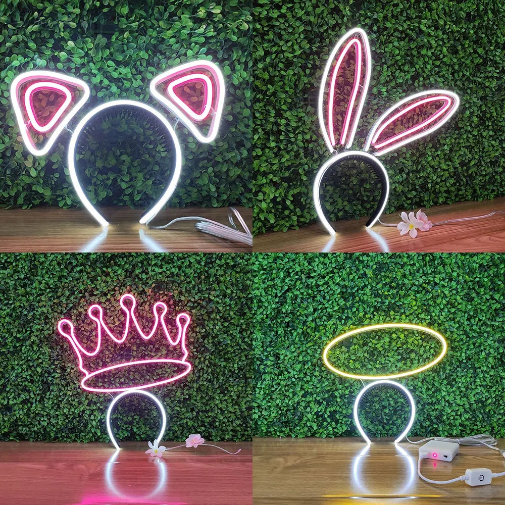 Minimalist Crown Neon Headband