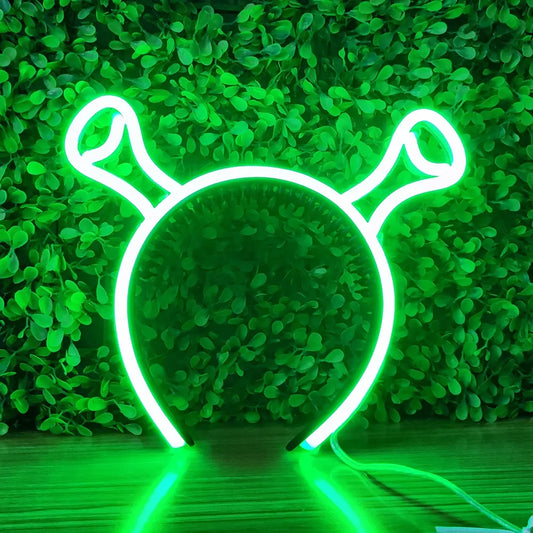 Shrek Ears Neon Headband