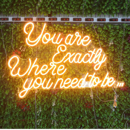 You are Exactly Where You Need to Be - Neon Sign